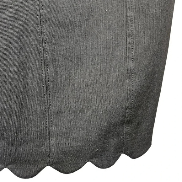 New With Tag Banana‎ Republic Black Scallop Edge Stretch Sheath Dress Size 6 - Picture 7 of 10